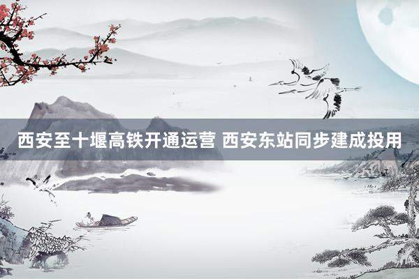 西安至十堰高铁开通运营 西安东站同步建成投用